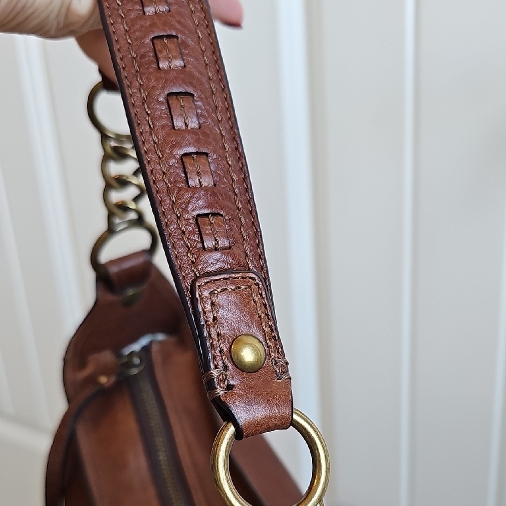 Coach 08 Bleecker Brown Soft Milled Cowhide Woven Pocket Hobo 12378 Tattersall - Picture 8 of 15